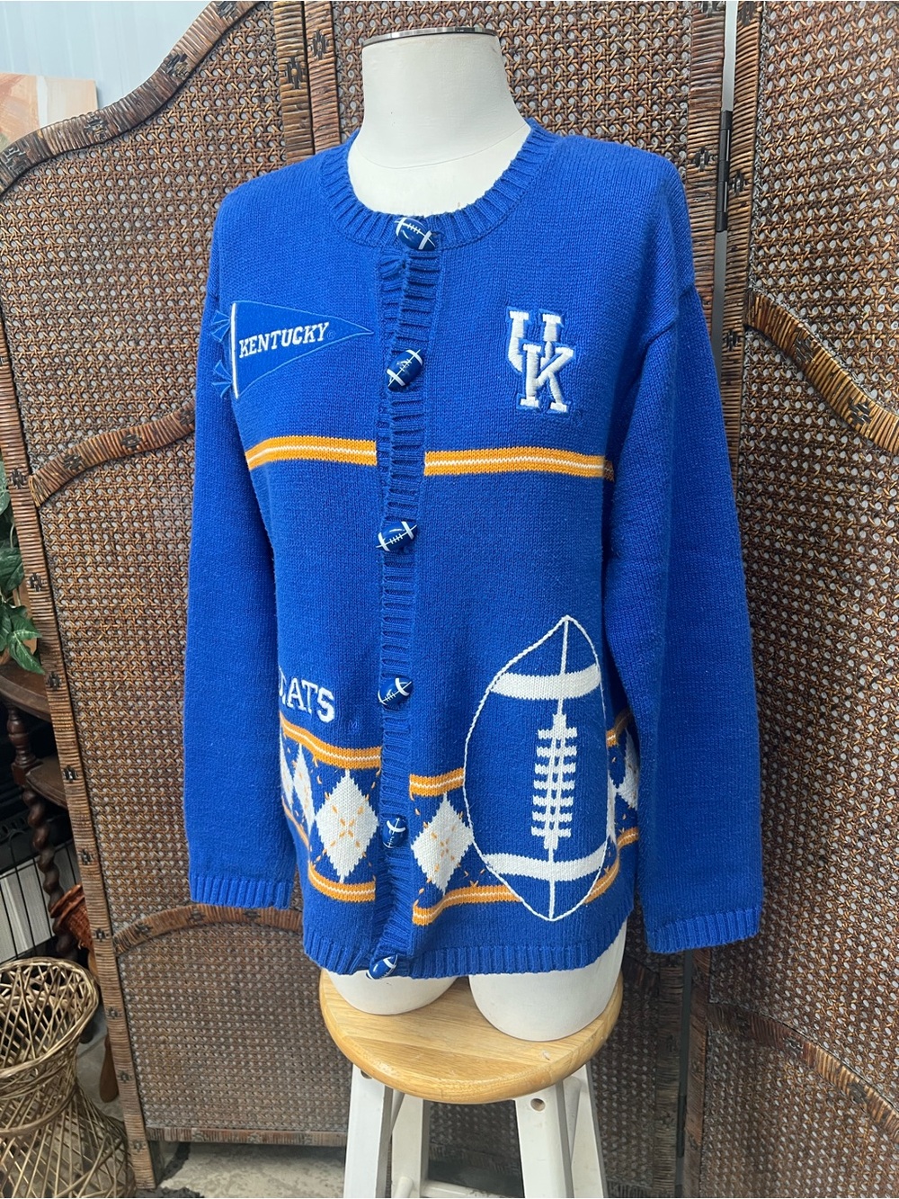 Vintage university Kentucky wildcats cardigan sweater football ladies medium